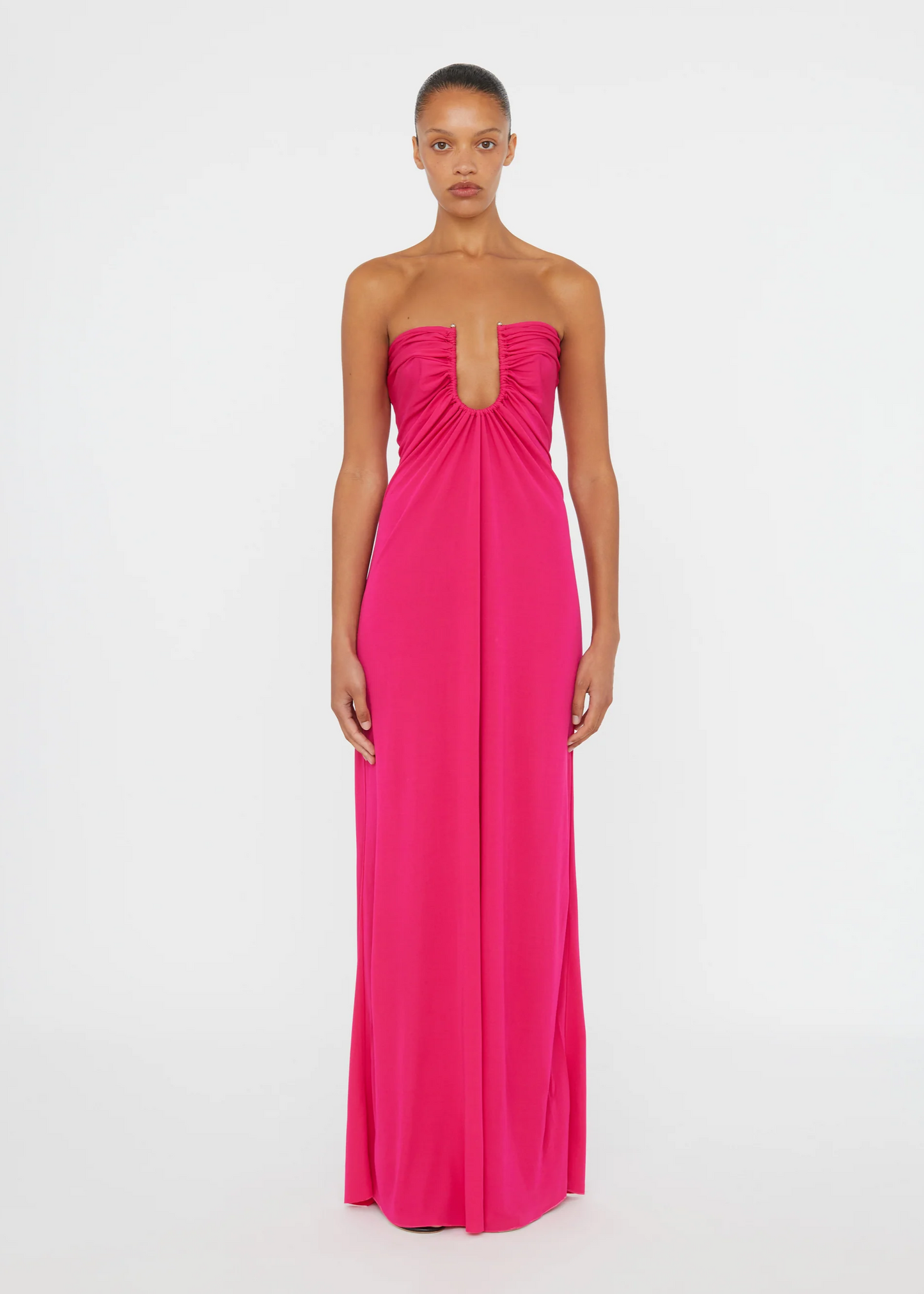 Arced Palm Dress - Magenta