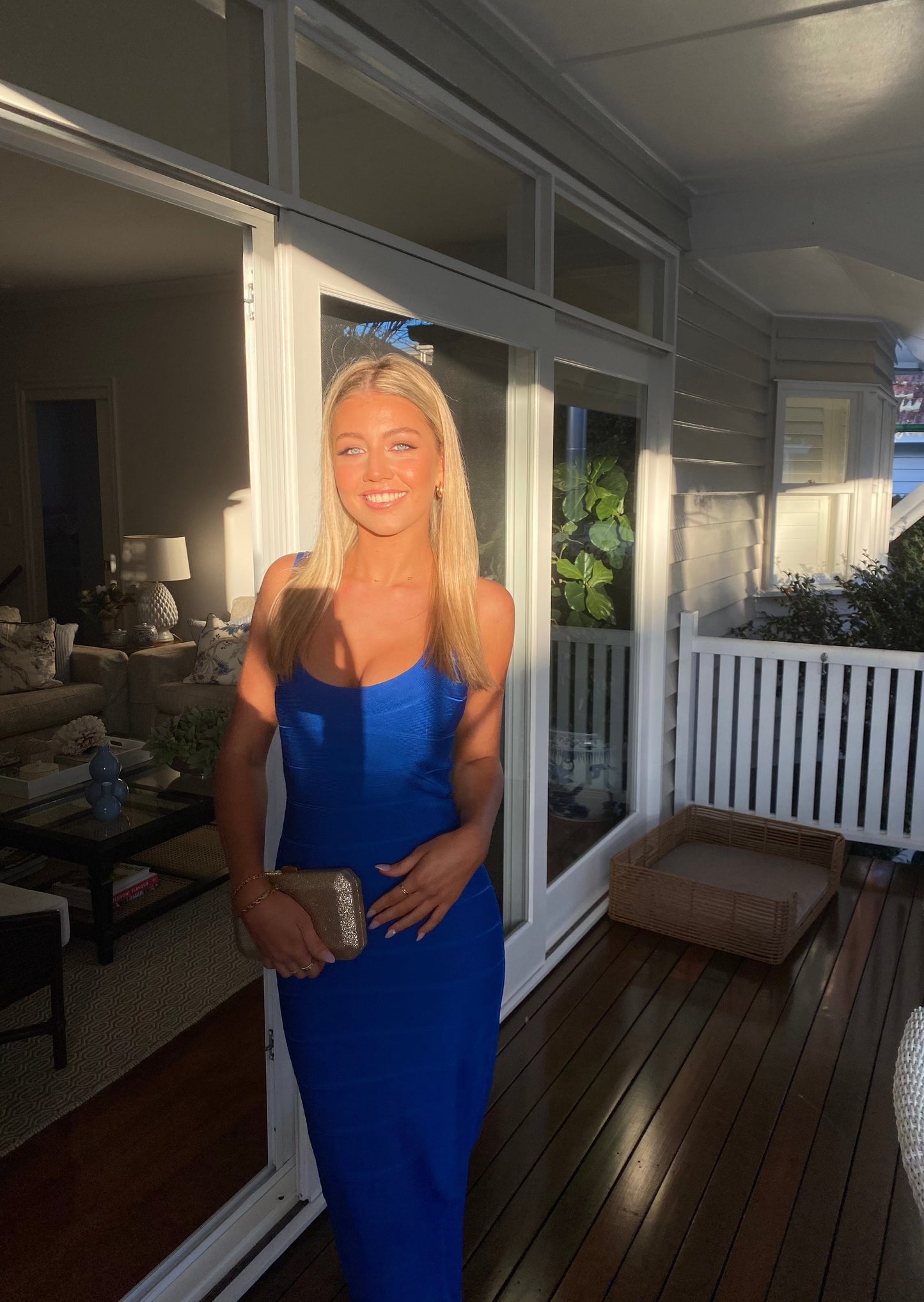 Scoop Neck Gown- Cobalt Blue - S