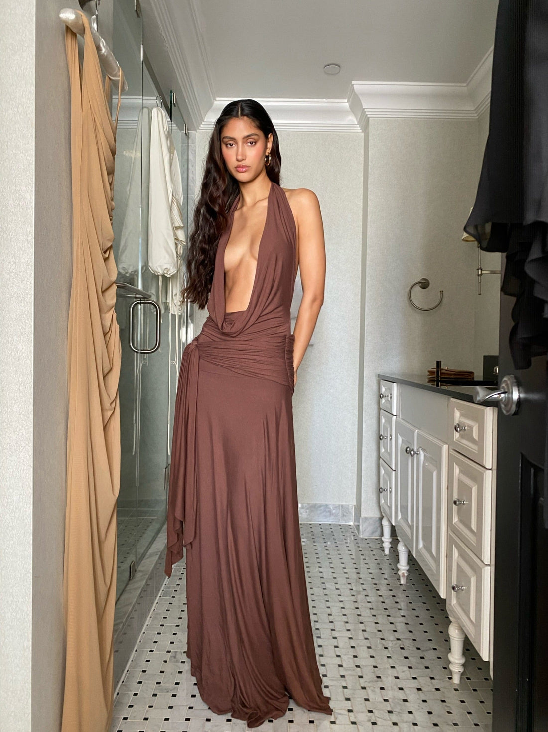 Evelyn Halter Maxi Dress  Paloma Dress Hire