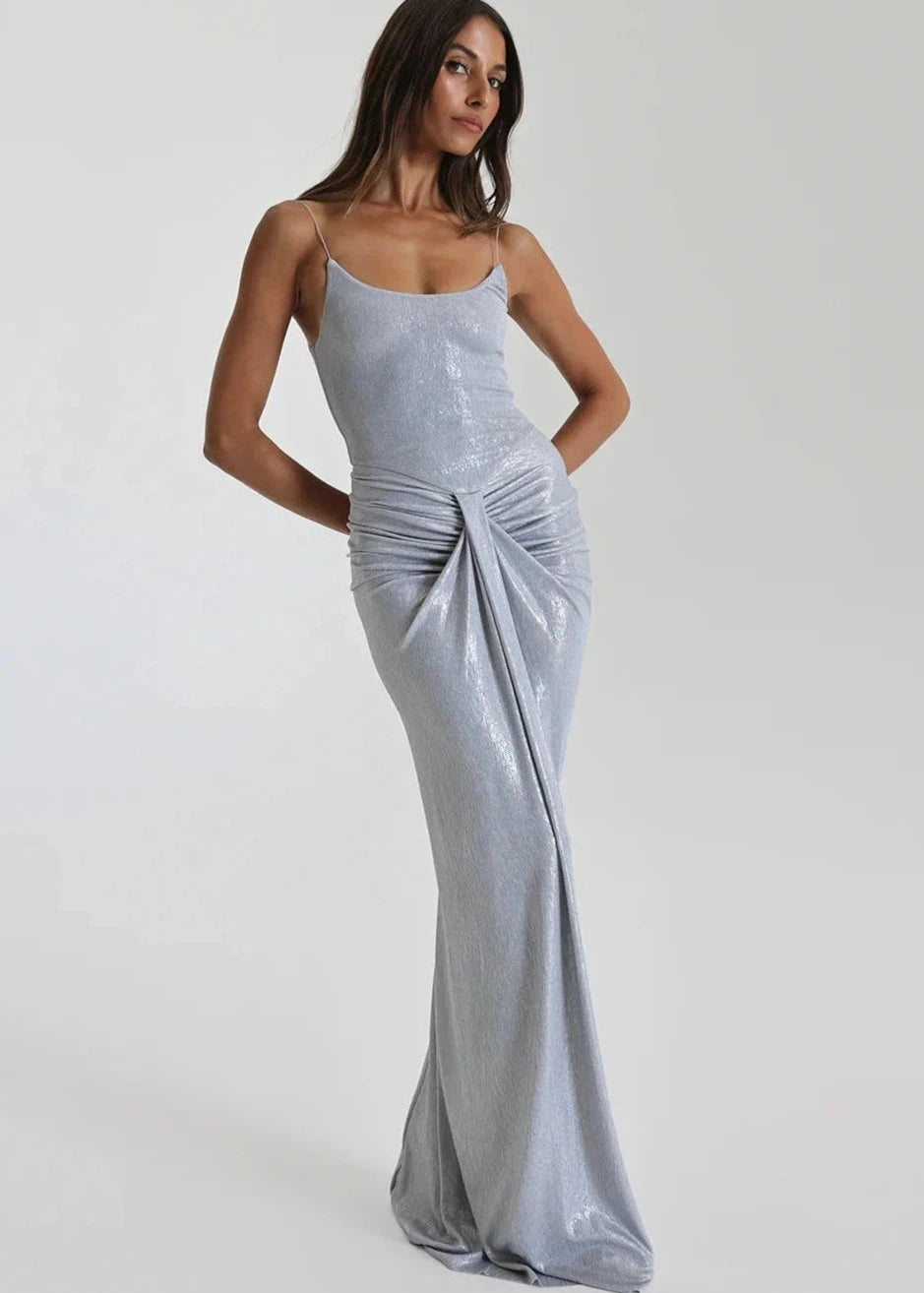 Natalie Rolt Allora Gown- Silver