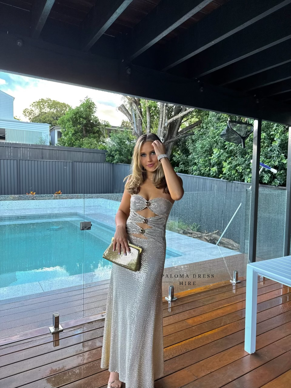 Dodo Bar Or Cutout Off-Shoulder Maxi Dress Hire – Paloma Dress Hire