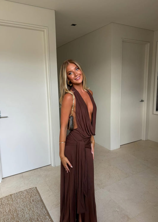 Evelyn Halter Maxi Dress