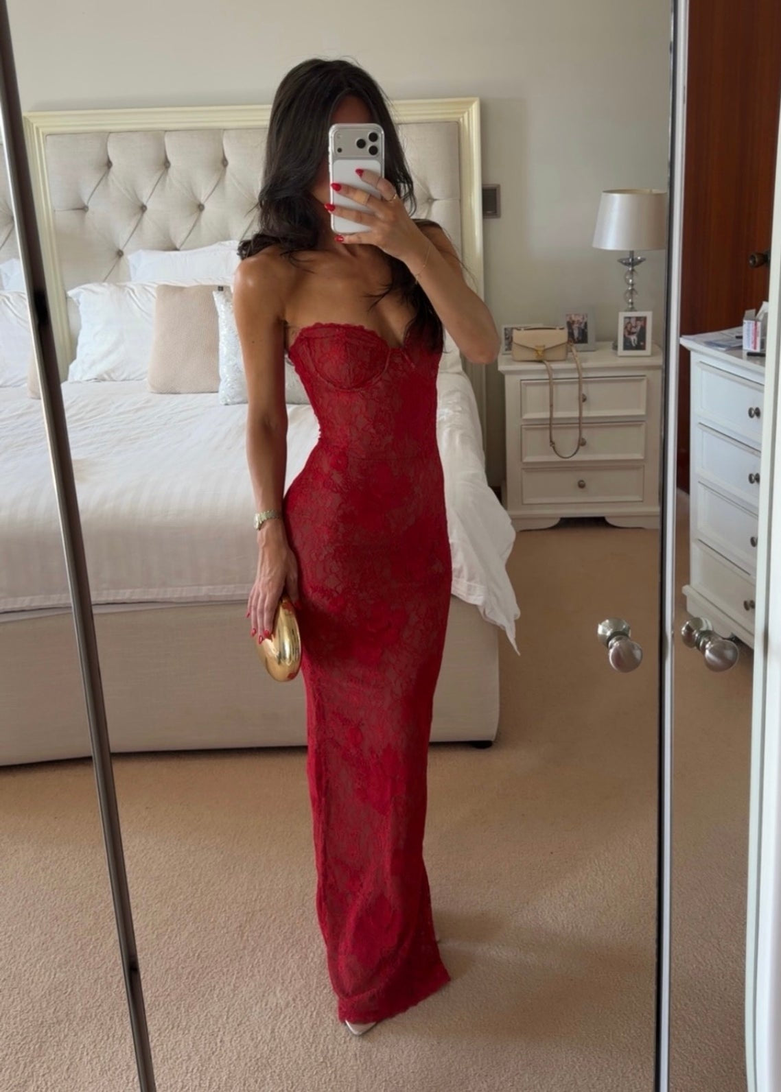 House of CB Lucienne red formal dress hire Australia