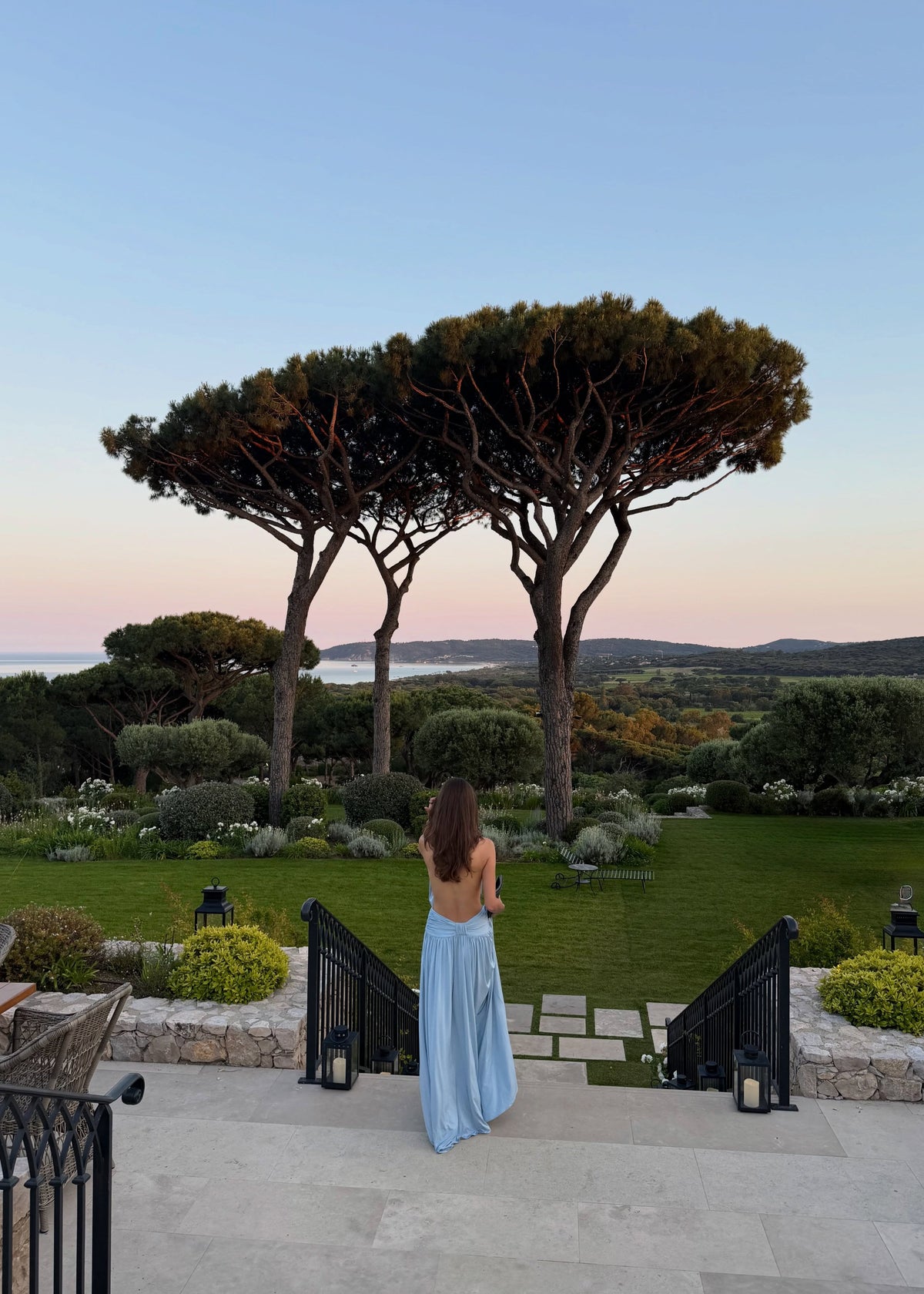 Arcina Ori Santina Dress Sky Blue back view