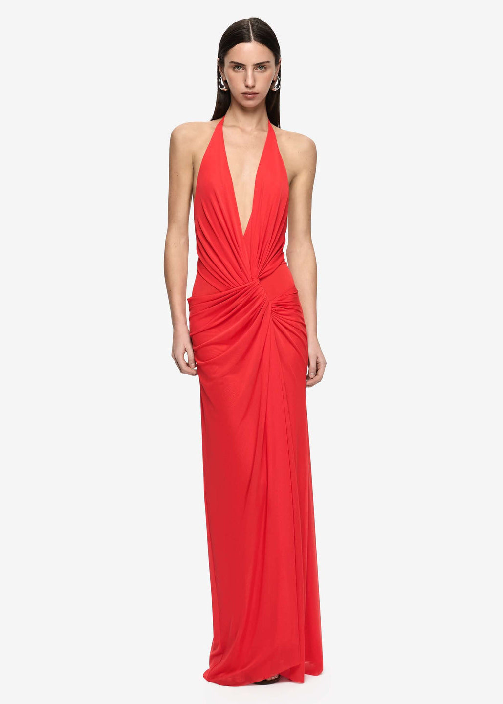 Bec + Bridge Xanthi V Neck Maxi Dress Flame hire Brisbane