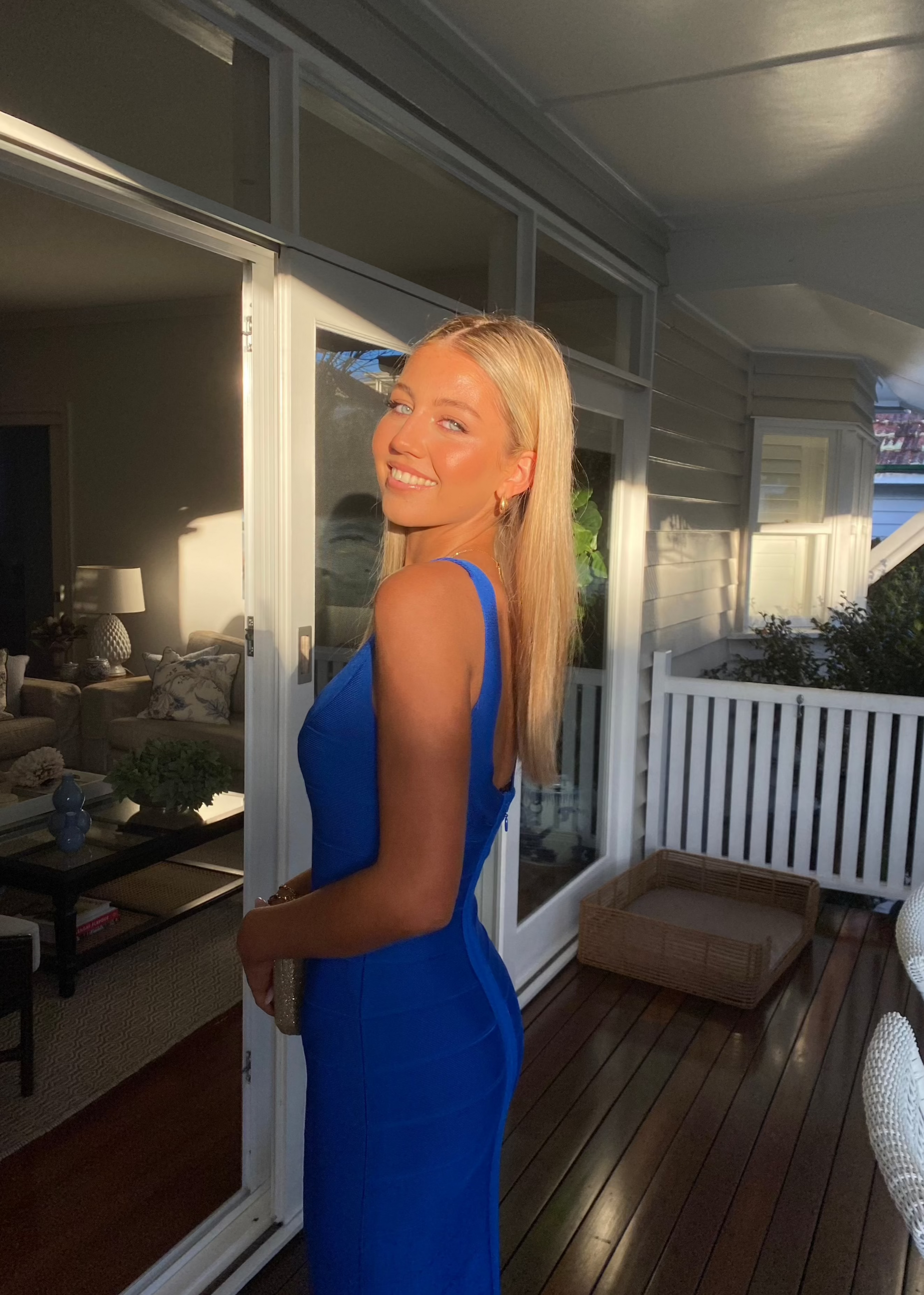 Scoop Neck Gown- Cobalt Blue - S