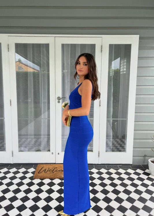 Scoop Neck Gown- Cobalt Blue - S