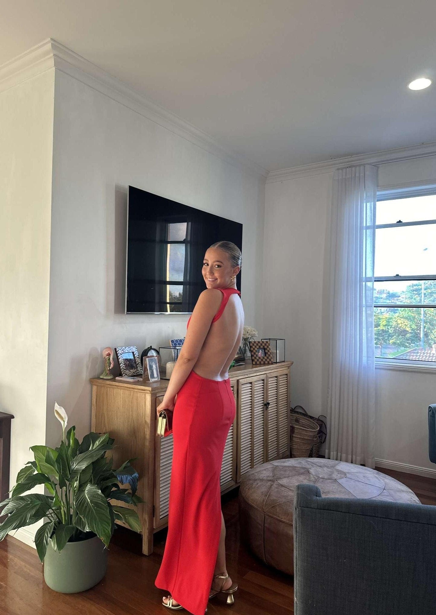 Valencia Gown- Cherry Red - XS